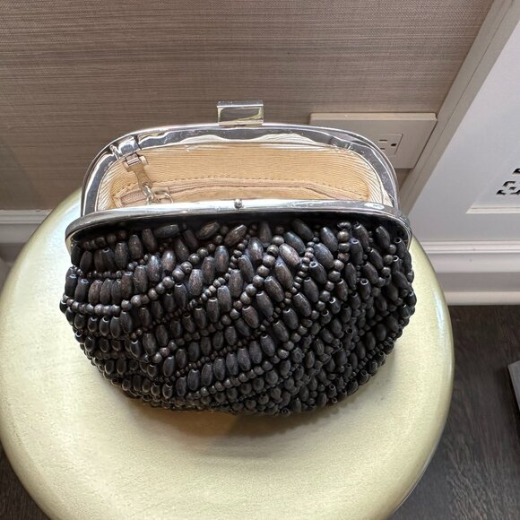 Ann Taylor dark brown beaded evening bag - Picture 3 of 8